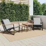 vidaXL Gartenstuhl 65,5 x 68 x 79,5 cm schwarz 2 St.