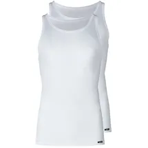 SKINY Herren 2er Pack - Tank Top DP, ärmellos, Feinripp, Baumwolle Weiß M