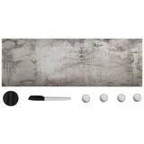 vidaXL Magnettafel Wandmontage Glas 60 x 20 cm Schwarz