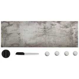 vidaXL Magnettafel Wandmontage Glas 60 x 20 cm Schwarz