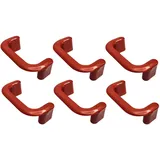 cyclingcolors 6x Möbelgriff 64 mm Kunststoff – Schrankgriff Küchengriff Türgriff Schublade Kommode Möbel, Rot