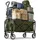 Relaxdays Bollerwagen faltbar Weiß/Dunkelgrün/Schwarz