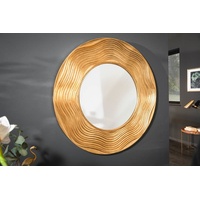 Riess Ambiente Eleganter Wandspiegel Circle 100cm rund Gold mit verziertem Rahmen Spiegel Badspiegel Flurspiegel
