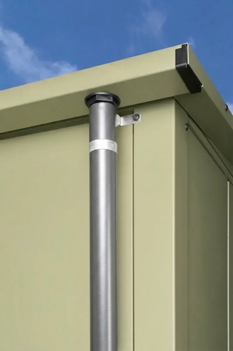 Hörmann Regenfallrohr-Set für Gerätehaus Berry Graualuminium (RAL 9007)
