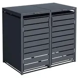 Weka Mülltonnenbox Gary 132 x 80 x 116 cm grau