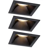 Paulmann 93125 Cole LED-Einbauleuchte 3er Set LED 18W Schwarz