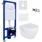 Aloni Hänge Dusch WC Taharet Bidet Toilette Vorwandelement Spülkasten Komplettset