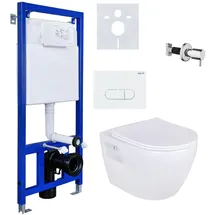 Aloni Hänge Dusch WC Taharet Bidet Toilette Vorwandelement Spülkasten Komplettset