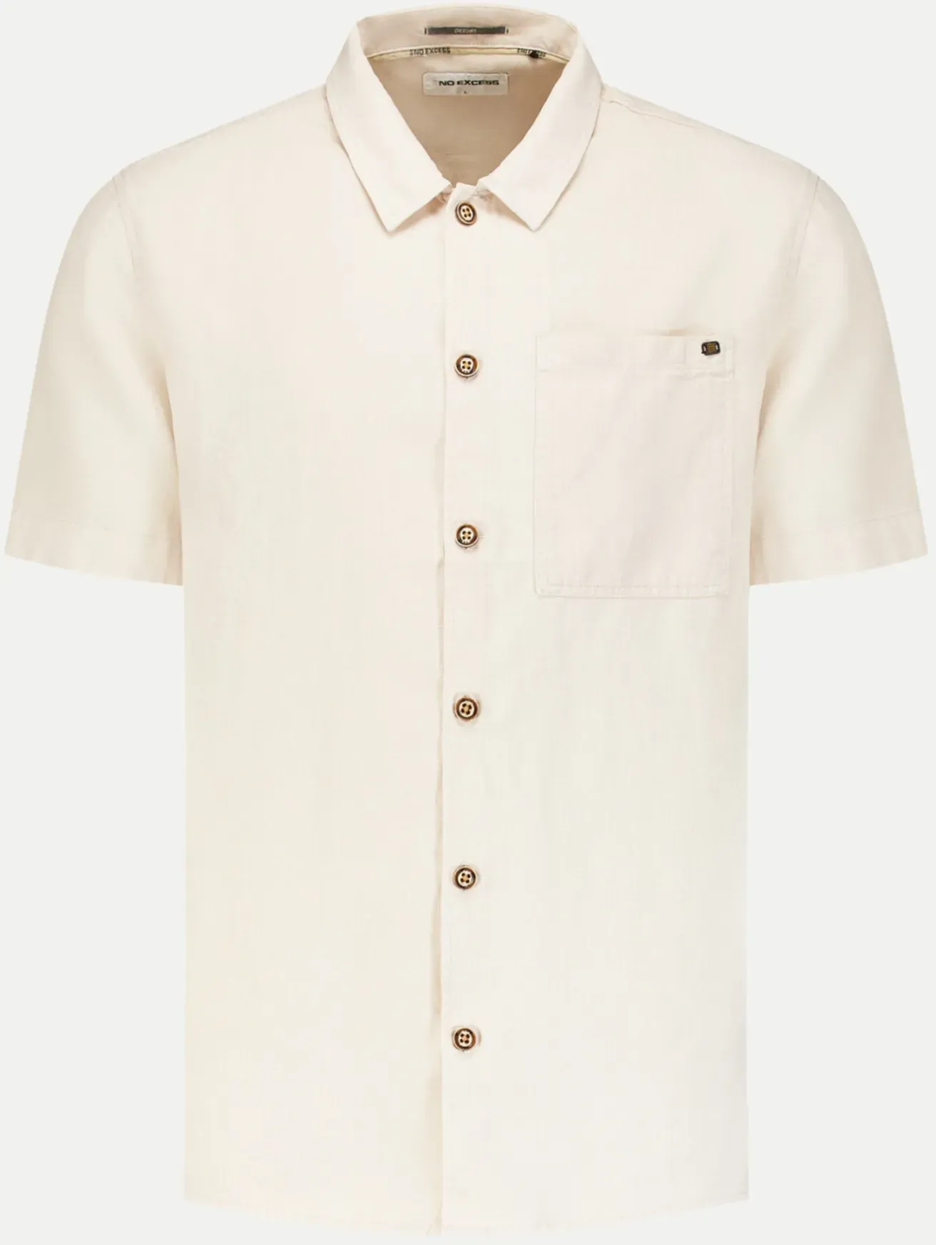 Kurzarmhemd mit Brusttasche Beige XXL