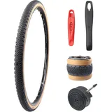Meghna 700x42C Fahrradreifen Mantel mit Schläuche ETRTO 44-622 Fahrrad-Ersatzreifen kompatibel 700x42C/700x40C/28Zoll/29Zoll Fahrrad(1er/2er-Pack)