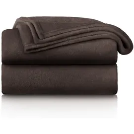 Blumtal Kuscheldecke flauschig - Oeko-TEX zertifizierte Fleecedecke 150x200 cm - Wohndecke 150x200 cm - Decke Couch Wohn- & Kuscheldecke 150x200 cm - Wohndecke Kuscheldecke 150x200 Dunkelbraun