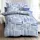 KAEPPEL Frame Gestreift Blau 155 x 220 cm + 80 x 80 cm