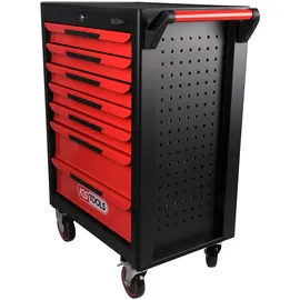 KS Tools ECOline SCHWARZ/ROT Werkstattwagen mit 7 Schubladen