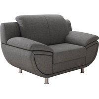TRENDMANUFAKTUR Sessel, wahlweise mit komfortablem Federkern, mit extra breiten Armlehnen grau