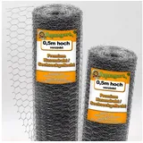 Aquagart 20m Sechseckgeflecht Kaninchendraht Hasengitter Hasendraht 50cm 25mm x 25mm