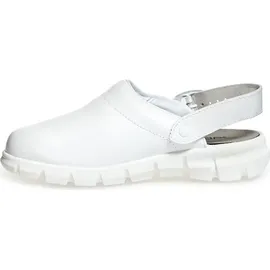 Abeba Clog 7310, OB FO EA SRC, weiß, Gr. 44