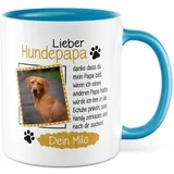 Personalisiert Tasse mit Spruch – Geschenk Lieber Hundepapa von [Name] – Kaffeetasse 330ml aus Keramik – Personalisierbar Humor Hunde Name Kaffee-Becher