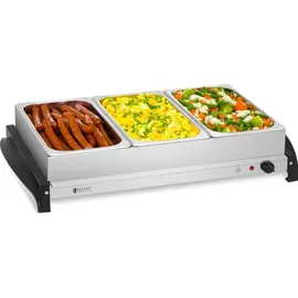 Royal Catering Buffetwärmer 3X2L Warmhalteplatte Elektrisch Heizplatte Wärmeplatte 400w