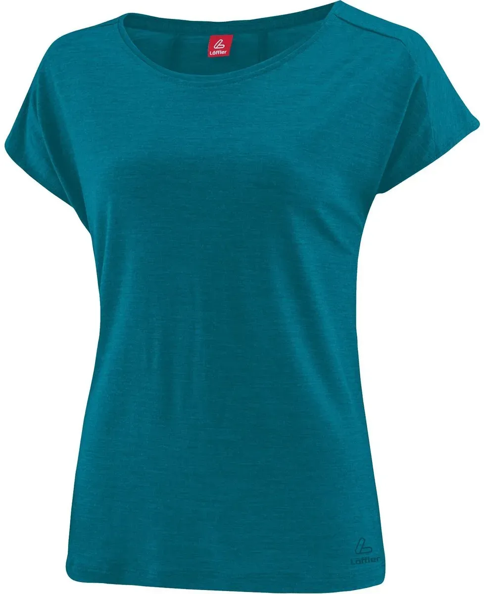 Löffler Women Loose Shirt Merino-tencel blue coral (373) 38