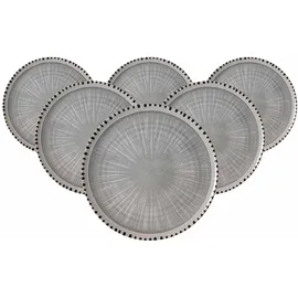 Ritzenhoff & Breker Natura Platzteller 32 cm grau 6er Set