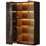 modfu Vitrine 110 x 35 x 160 cm Schwarz