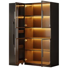 modfu Vitrine 110 x 35 x 160 cm Schwarz