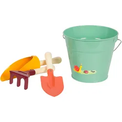 Kinder-Gartenset SMALL FOOT "Handschaufel-Set + Eimer, Tiny Garden", bunt, Spielwerkzeug, Kinder