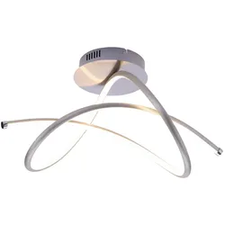 LED Deckenleuchte,futuristisches Design, geschwungene Form, silber