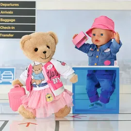 BABY BORN Puppenkleidung Reiseoutfit Rosa/Weiß (43cm)