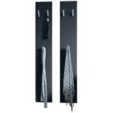 Vladon Garderobenpaneel, Schwarz, Holzwerkstoff, 24x140x2 cm, Garderobe, Garderobenpaneele, Garderobenpaneele