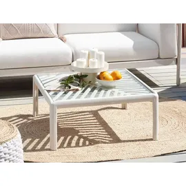 Beliani Garten Beistelltisch 69 x 69 x 32 cm Beige
