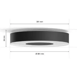 Philips Hue White & Color Ambiance Xamento Deckenleuchte rund schwarz