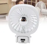 [tragbarer Persönlicher Ventilator] + [modell Ff2400] + [weiß - Abs - 2400 Mah] Multifunktionaler Reiseventilator Mit Integriertem Akku, Ständer Und Nackenband, Leisem Betrieb Und Usb-ladefunktion