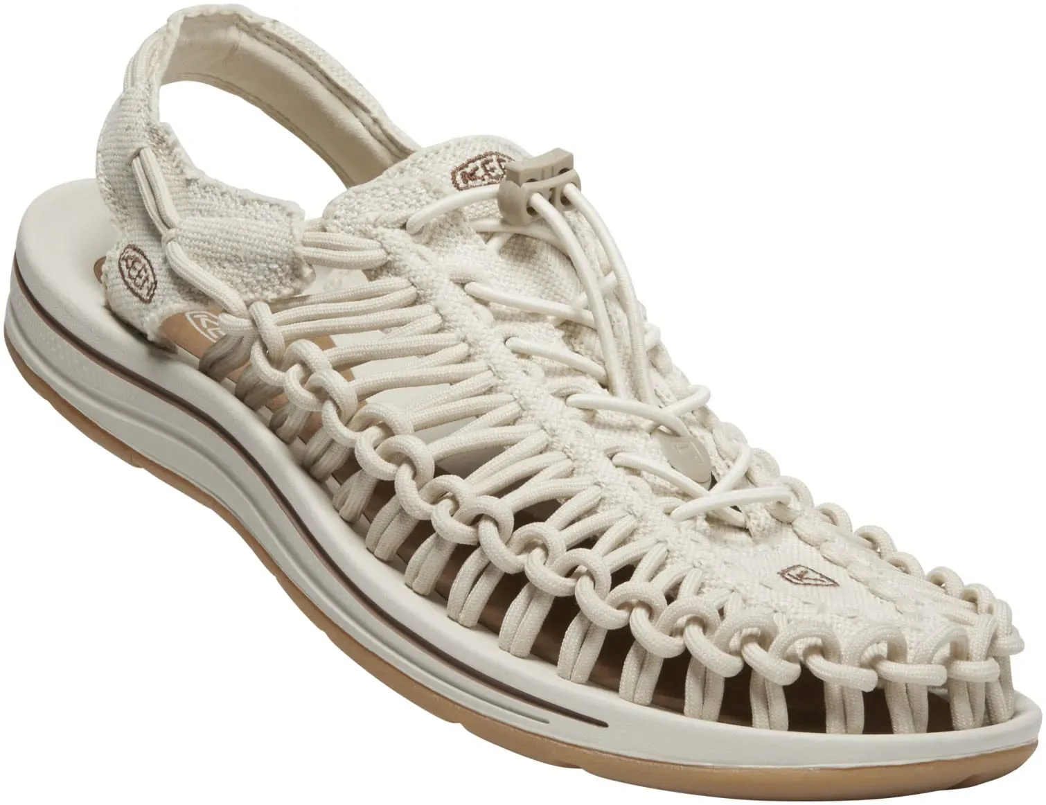 Sandale KEEN "UNEEK CANVAS" Gr. 43, natural canvas, birch Schuhe Stoffschuhe Sneaker Sandale
