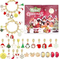 Mädchen-Schmuck-Adventskalender mit Anhängern und Armbändern Teenager-Kinder-Schmuck-Bastelset Weihnachtsgeschenke 22 DIY-Mädchen-Anhänger 2 A...