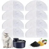 Katzenbrunnen Filter 8 Stück Filter Katzenbrunnen Filter für Katzenbrunnen mit Kohlefilter und Schaumfilter Trinkbrunnen Katzen Ersatzfilter für Dhohoo 2.5L Katzen Trinkbrunnen