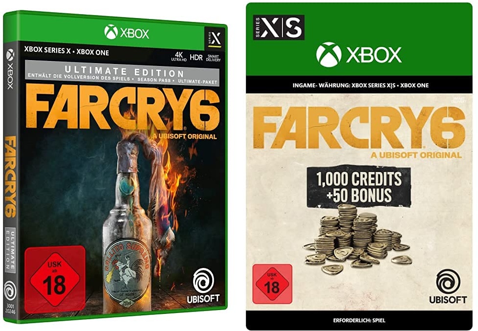 Far Cry 6 - Ultimate Edition - [Xbox One, Xbox Series X] + Far Cry 6 Virtual Currency Small Pack (1,050 Credits) [Xbox - Download Code]