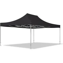 TOOLPORT  4x6m Aluminium Faltpavillon, ohne Seitenteile, schwarz - (59065)