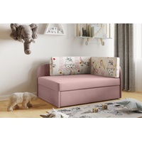 Fun Möbel Kindersofa Sofa Kindersofa Schlafsofa inkl. Bettkasten MAILO Seite Li o. Re, mit Schlaffunktion rosa