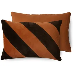 Hkliving - Striped Samt-Kissen, 60 x 40 cm, september