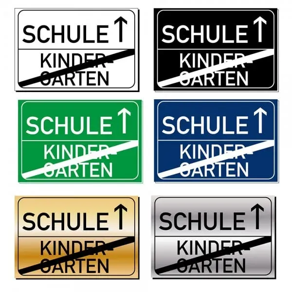 Lasergraviertes Kunststoffschild Abschied "Schule" (300x200 mm)