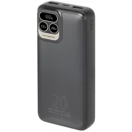 RivaCase® Rivacase, Powerbank VA2521 20000mAh 2 USB-A/USB-C QC 3.0/PD 20W Schwarz - Schwarz