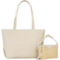 Valentino Maiam Shopper Kunstleder Beige/Weiß