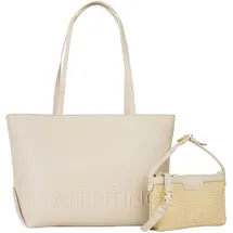 Valentino Maiam Shopper Kunstleder Beige/Weiß