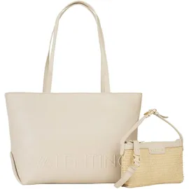 Valentino Maiam Shopper Kunstleder Beige/Weiß