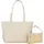 Valentino Maiam Shopper Kunstleder Beige/Weiß