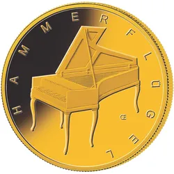 50-Euro-Goldmünze Hammerflügel 2019 aus der Serie Musikinstrumente - Prägezeichen unserer Wahl