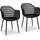 FROMM & STARCK Lehnstuhl Kunststoff schwarz 2er Set