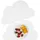 Relaxdays Platzdeckchen Kinder, 2er Set, weiß