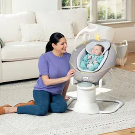 Graco All WaysTM Soother elektrische Babyschaukel und Wippe, ab Geburt bis 9 Monate (9 kg), mit Vibration und einstellbarer Schaukelgeschwindigkeit, Little Adventures